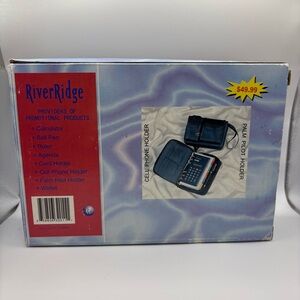 River Ridge Personal & Business Black Leather Organizer